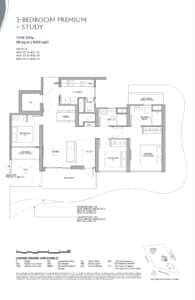 Zyon Grand 3 Bedroom Premium + Study Type CP1s